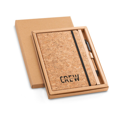 FREUD. A5 notepad and ballpoint pen set in cork